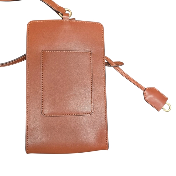 J. Jill Harper Brown Leather Cellphone Crossbody With Keychain Attachment - Picture 2 of 5